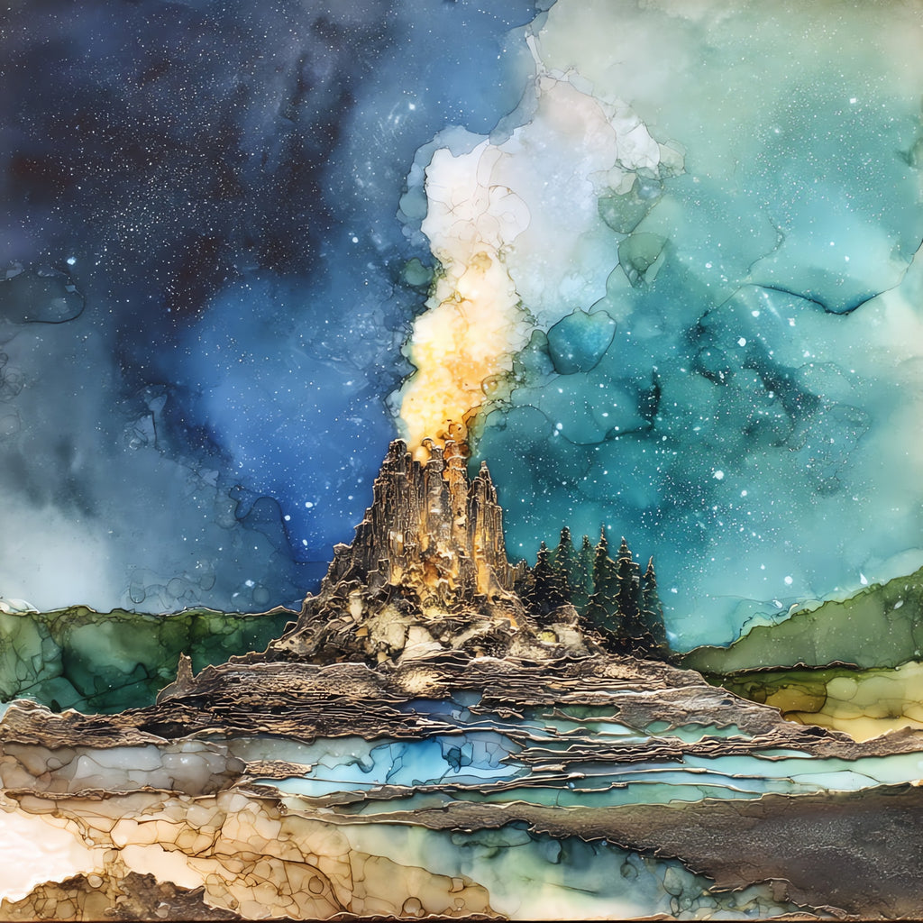 Castle Geyser — ceramic art tile