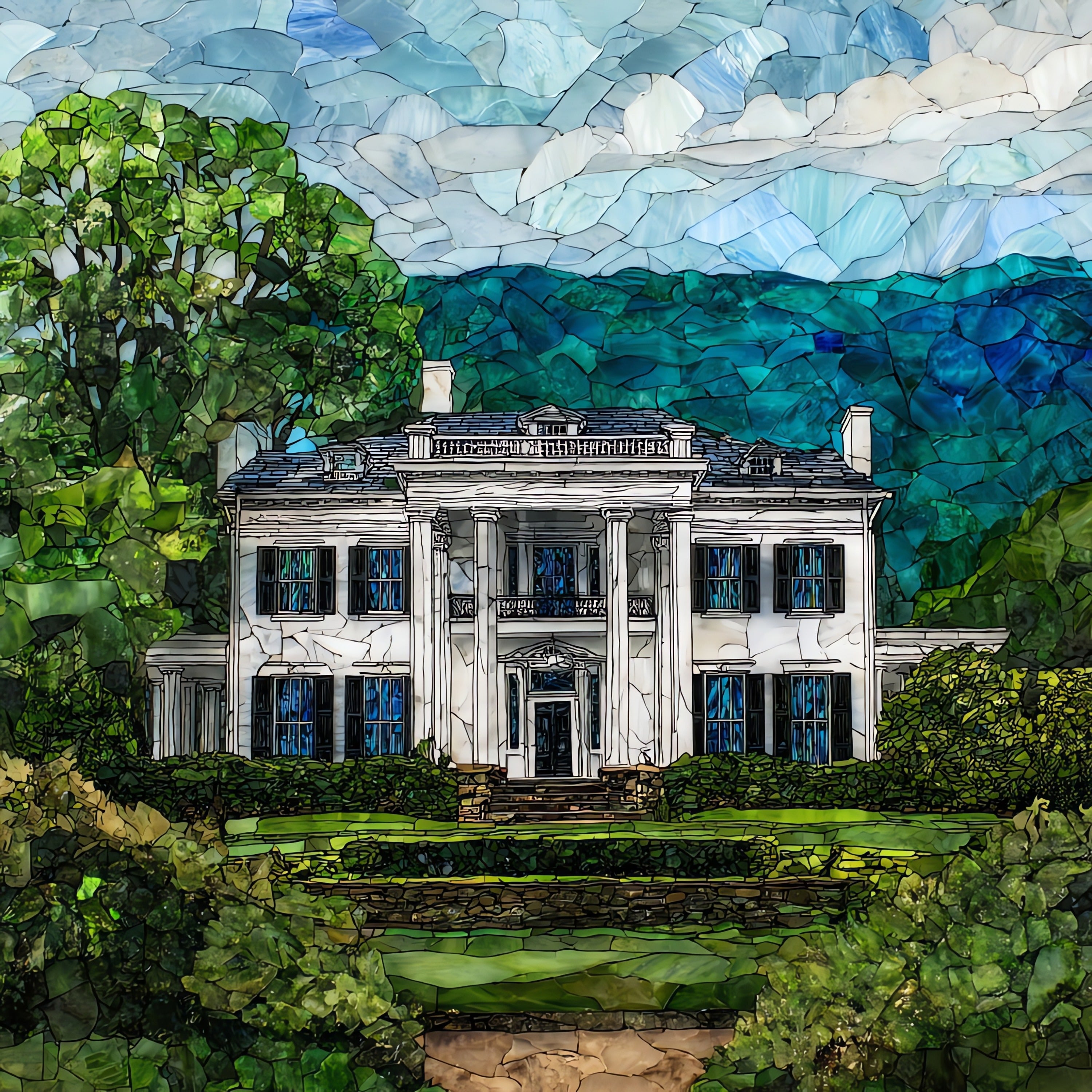 Ash Lawn Highland in — ceramic art tile