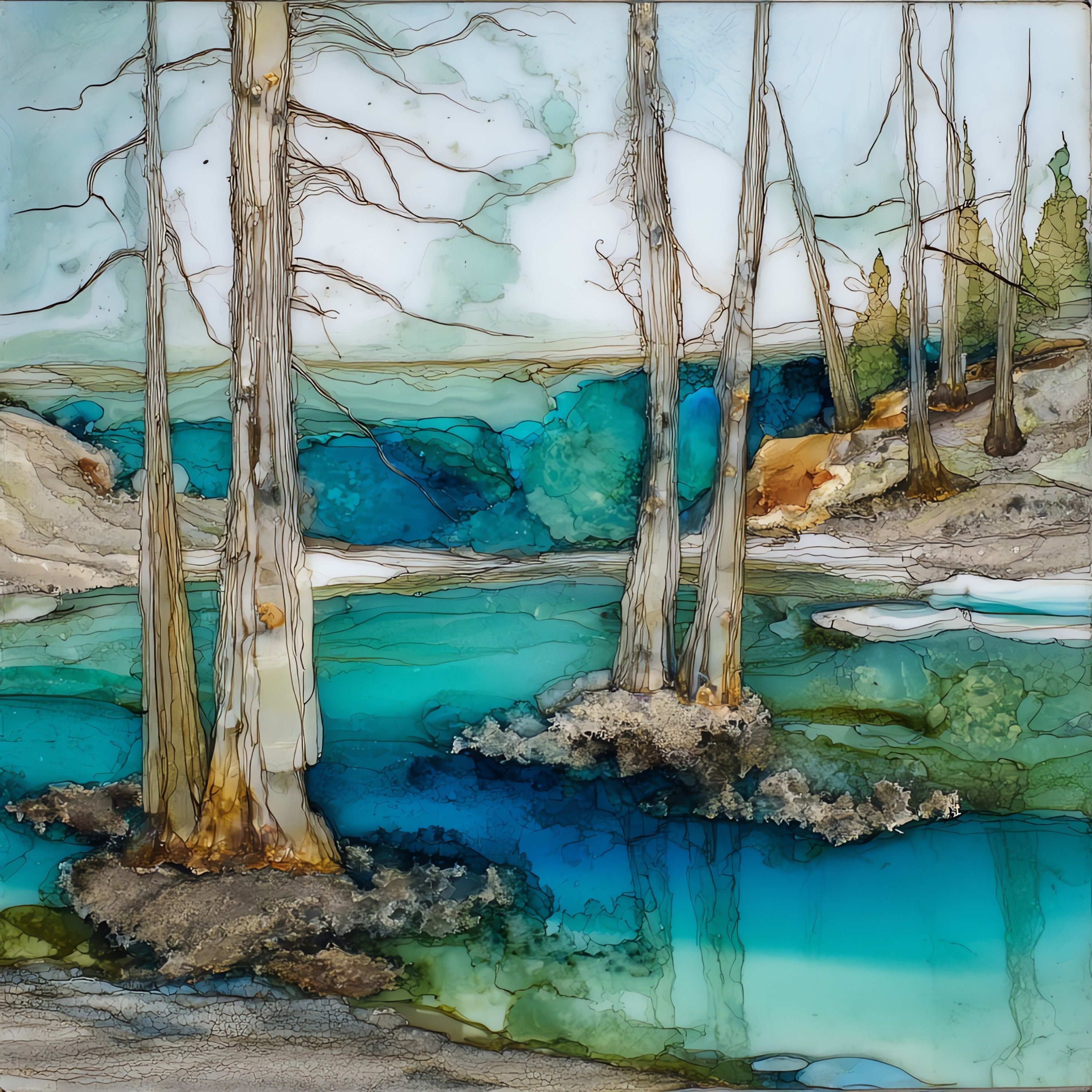 Porcelain Basin — ceramic art tile