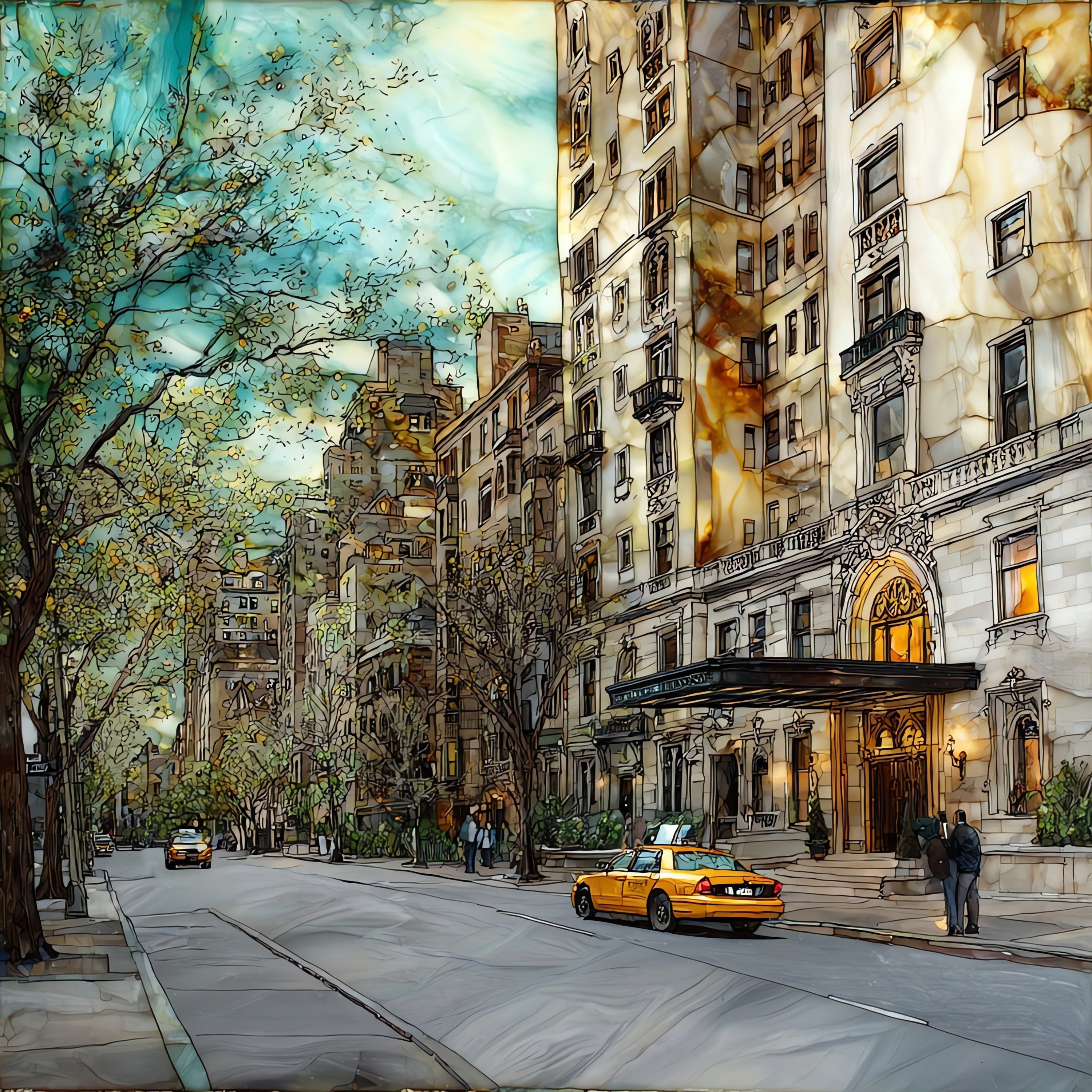 Fifth Avenue on the Upper East Side of — ceramic art tile