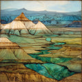 the Niobrara chalk badlands of western — ceramic art tile