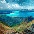 Flattop Mountain summit — ceramic art tile