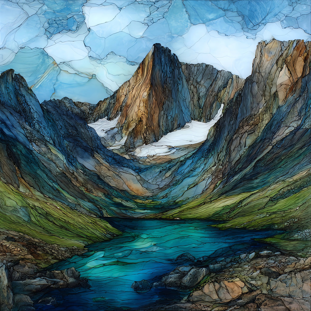 Gannett Peak — ceramic art tile