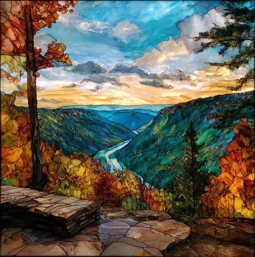 a Cherokee National Forest — ceramic art tile