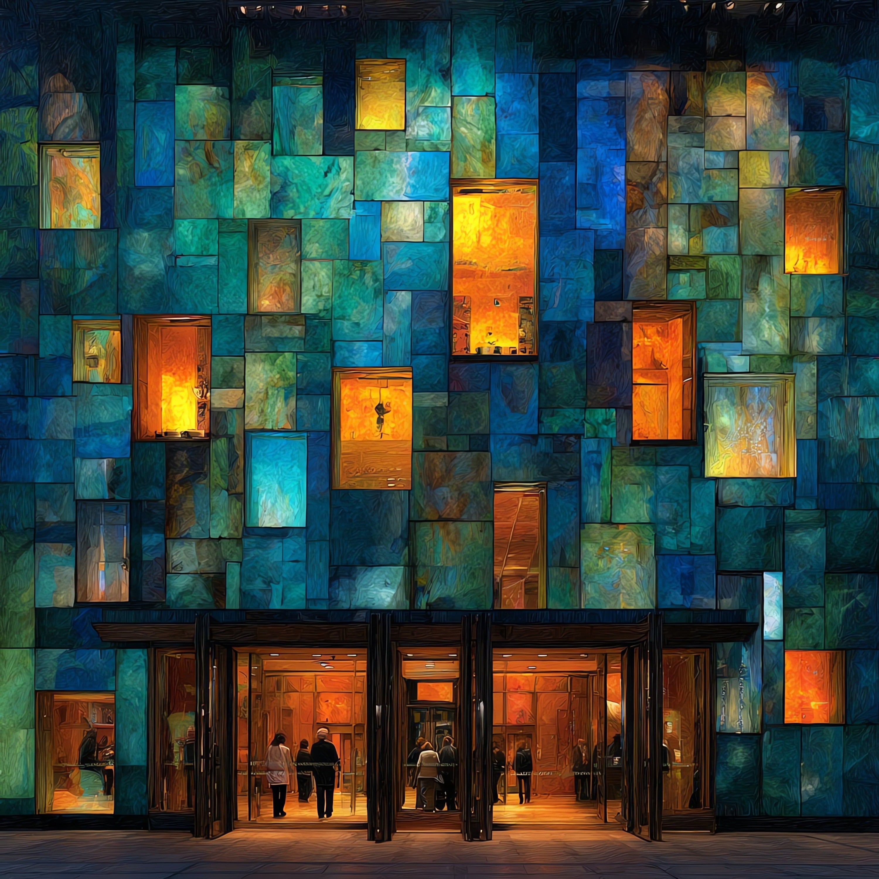 Minnesota Orchestra Hall facade — ceramic art tile