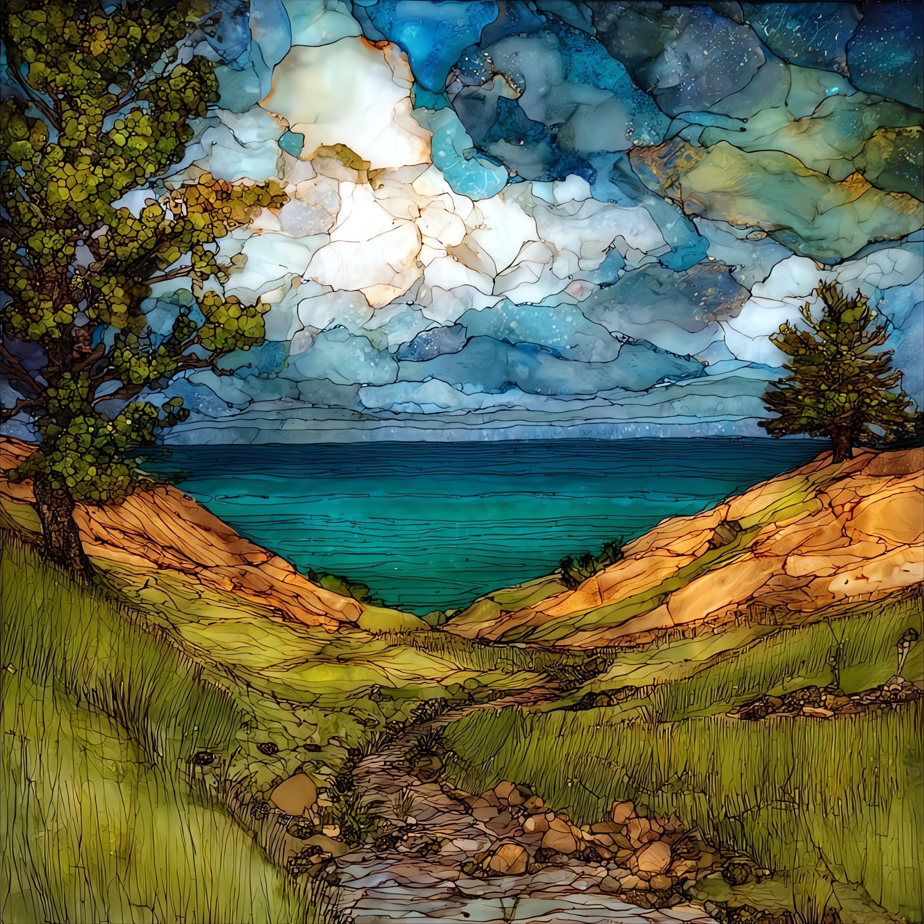 the 3 Dunes Trail — ceramic art tile