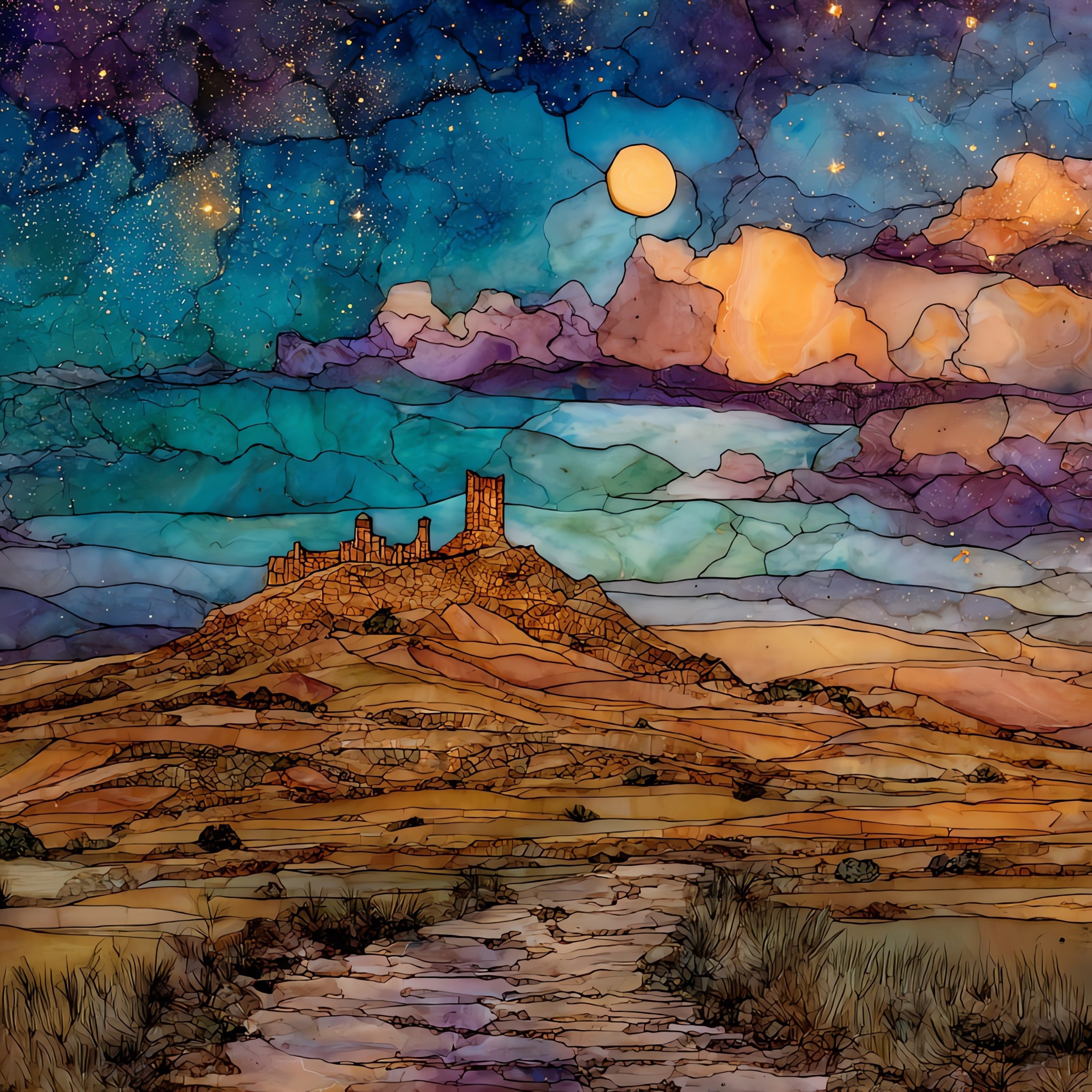 Coronado Heights near Lindsborg — ceramic art tile
