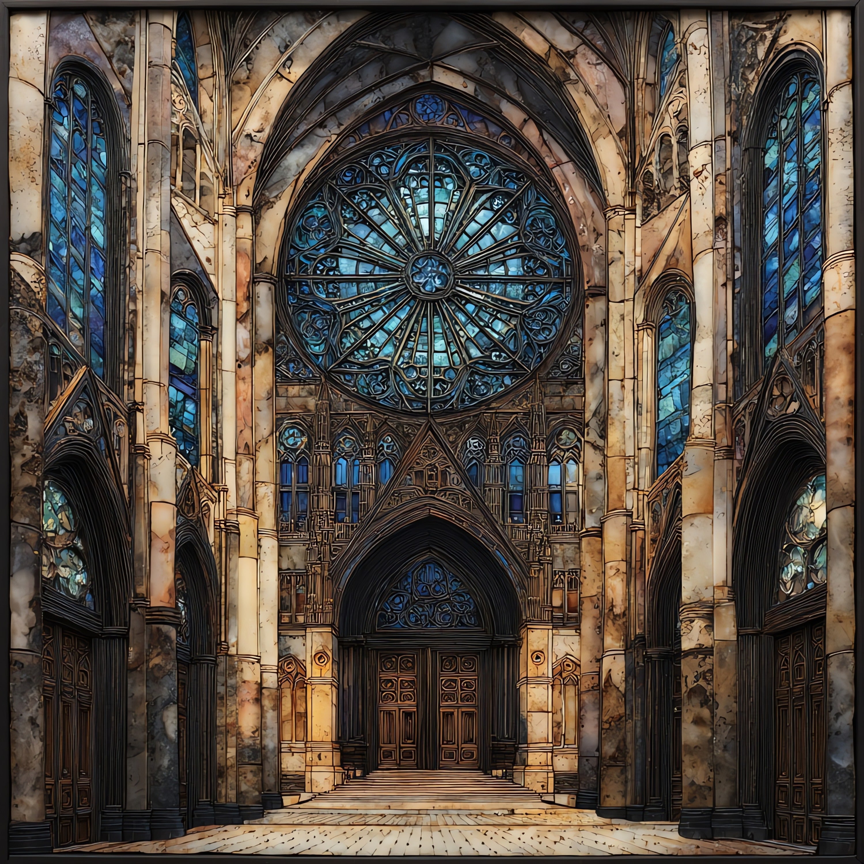the Cathedral of St John the Divine in — ceramic art tile