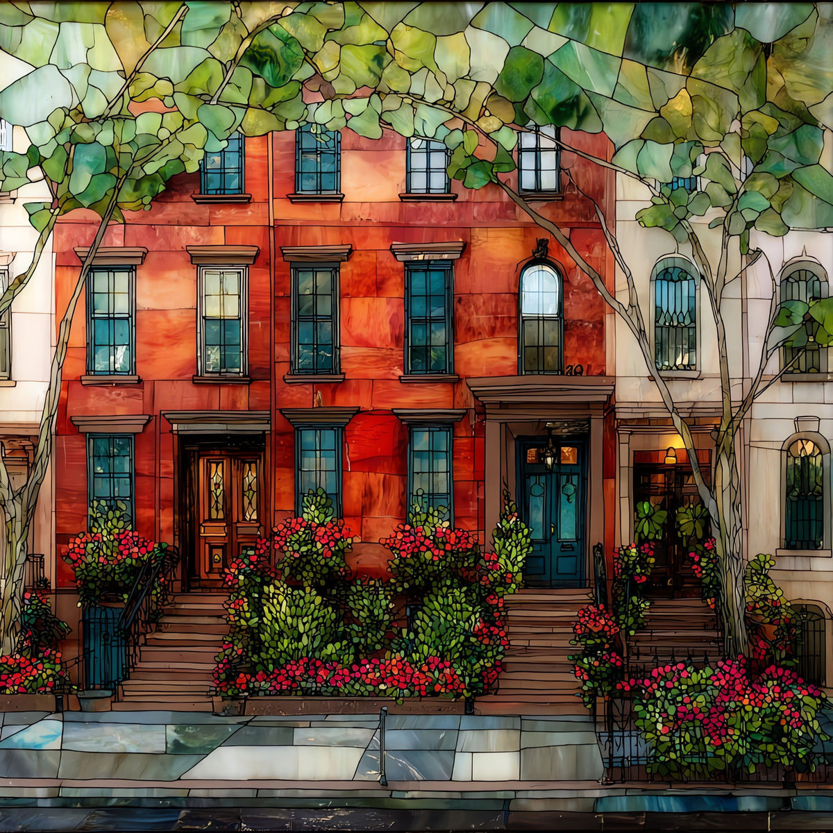 a West Village block on Bleecker Street — ceramic art tile