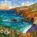 Mendocino Headlands — ceramic art tile