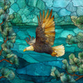Bald Eagle soaring — ceramic art tile
