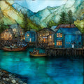 Halibut Cove — ceramic art tile