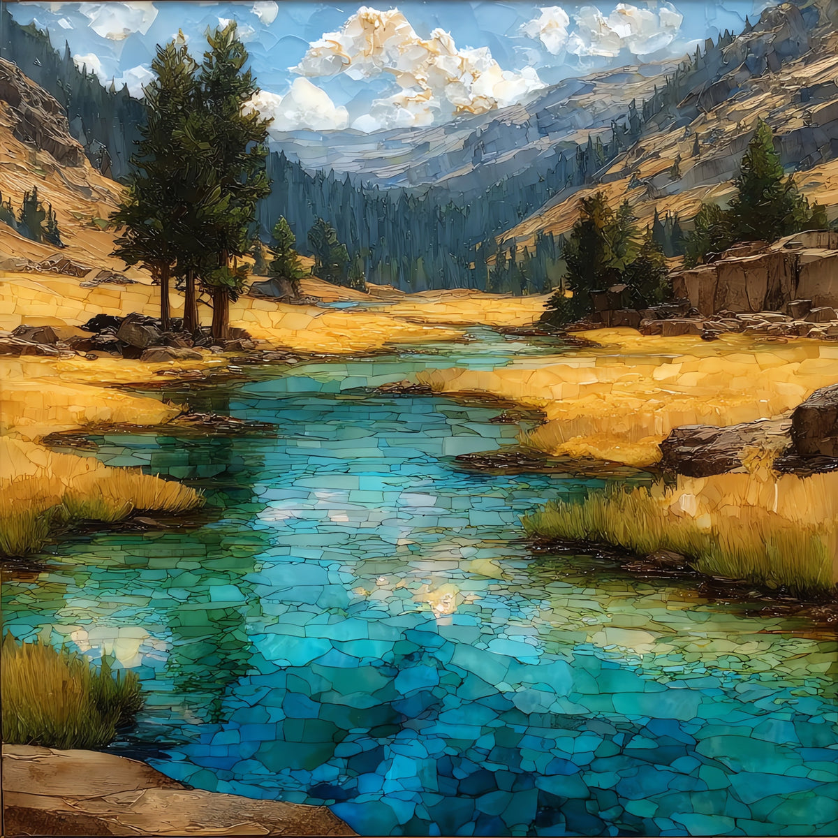 Tuolumne Meadows — ceramic art tile