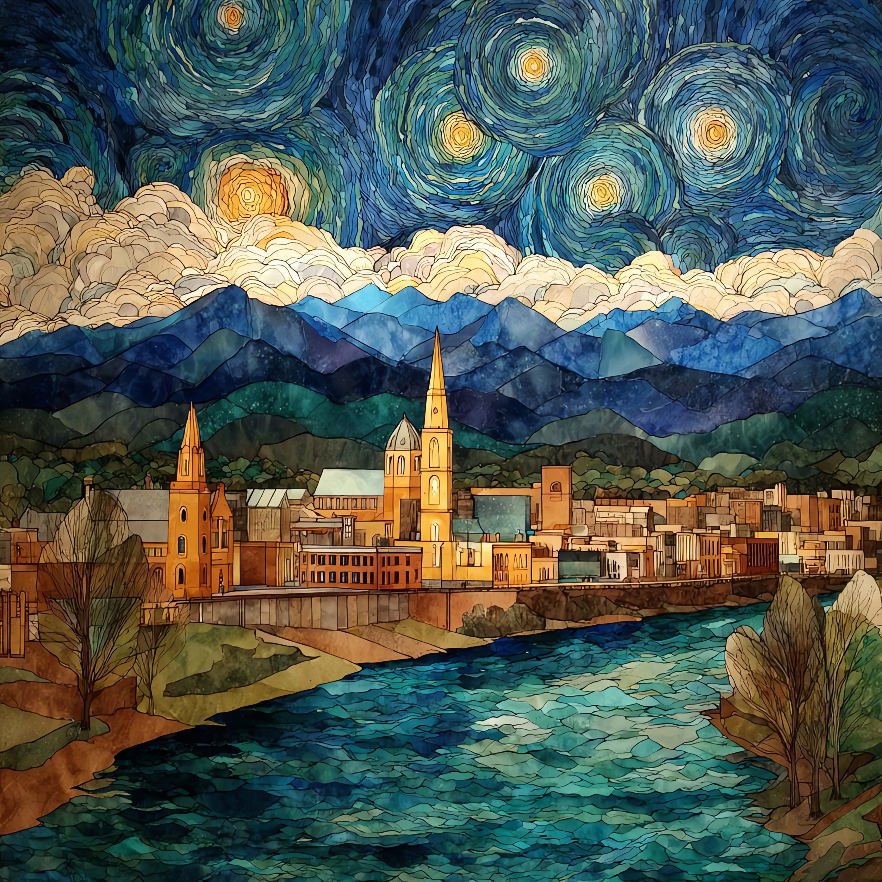 Salida historic downtown — ceramic art tile