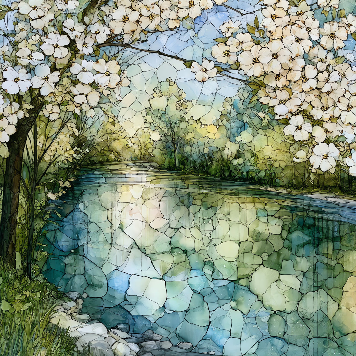 the Indianapolis White River — ceramic art tile