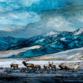 the National Elk Refuge — ceramic art tile