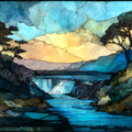 Great Falls of the Potomac — ceramic art tile