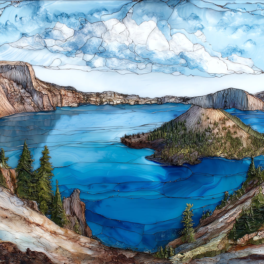 Garfield Peak summit — ceramic art tile
