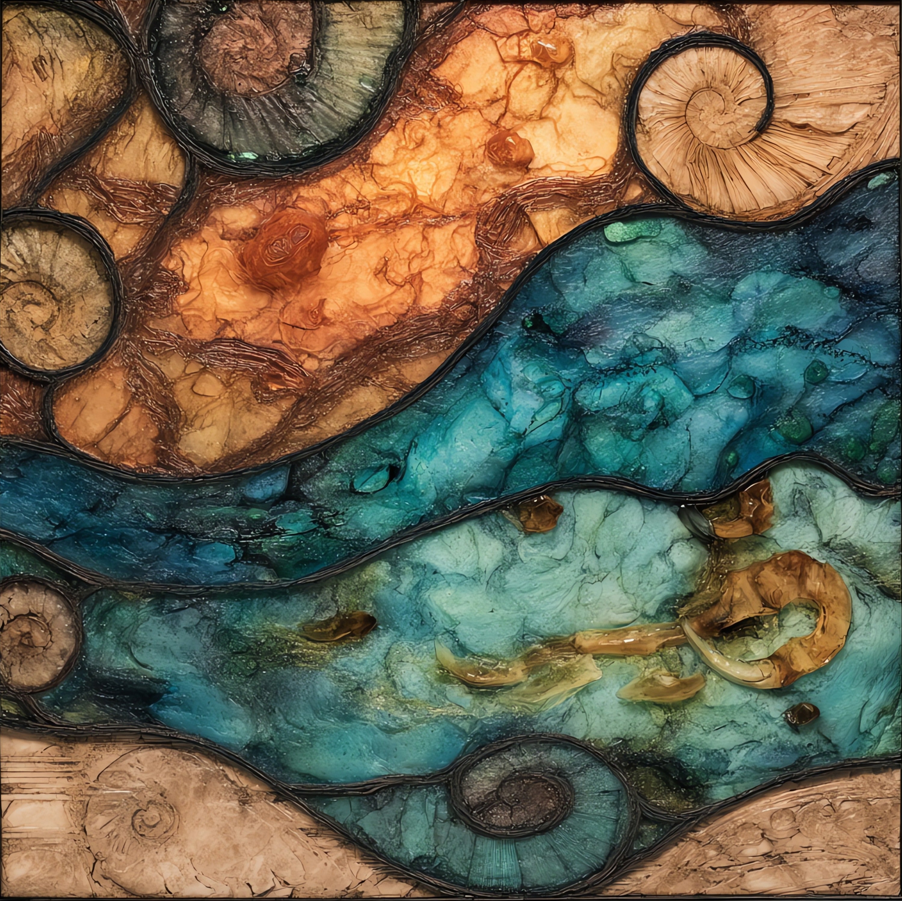 the Hot Springs Mammoth — ceramic art tile