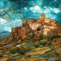 Patmos Chora — ceramic art tile