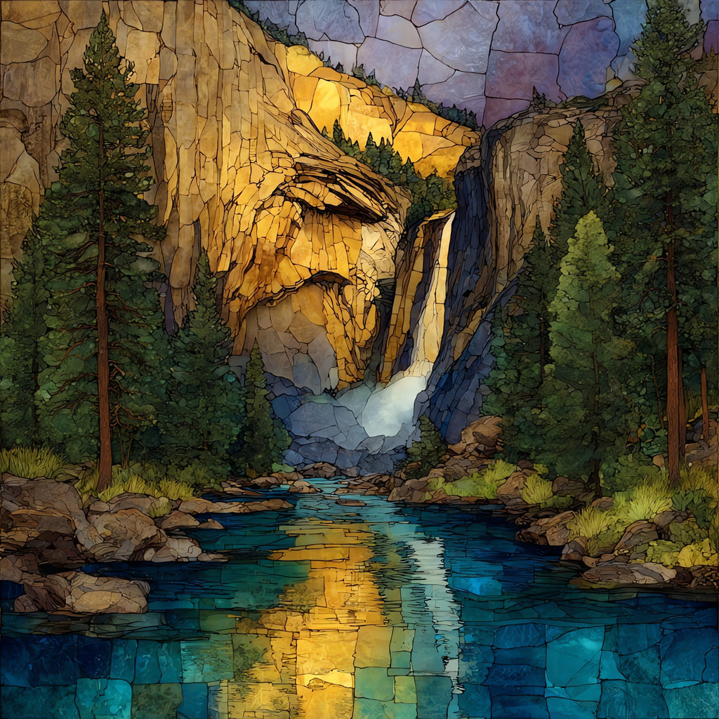 Nevada Fall — ceramic art tile