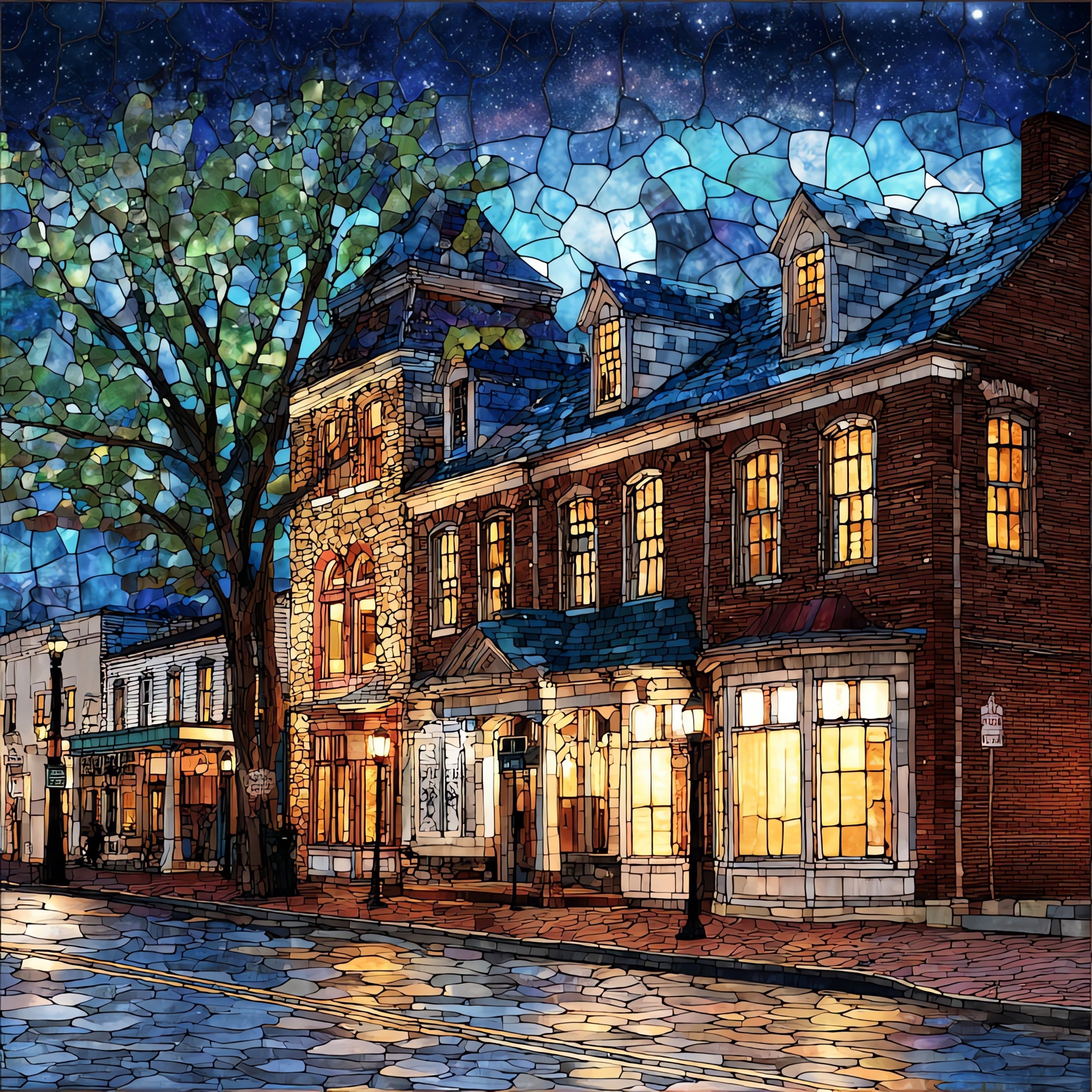 Haddonfield historic main street — ceramic art tile