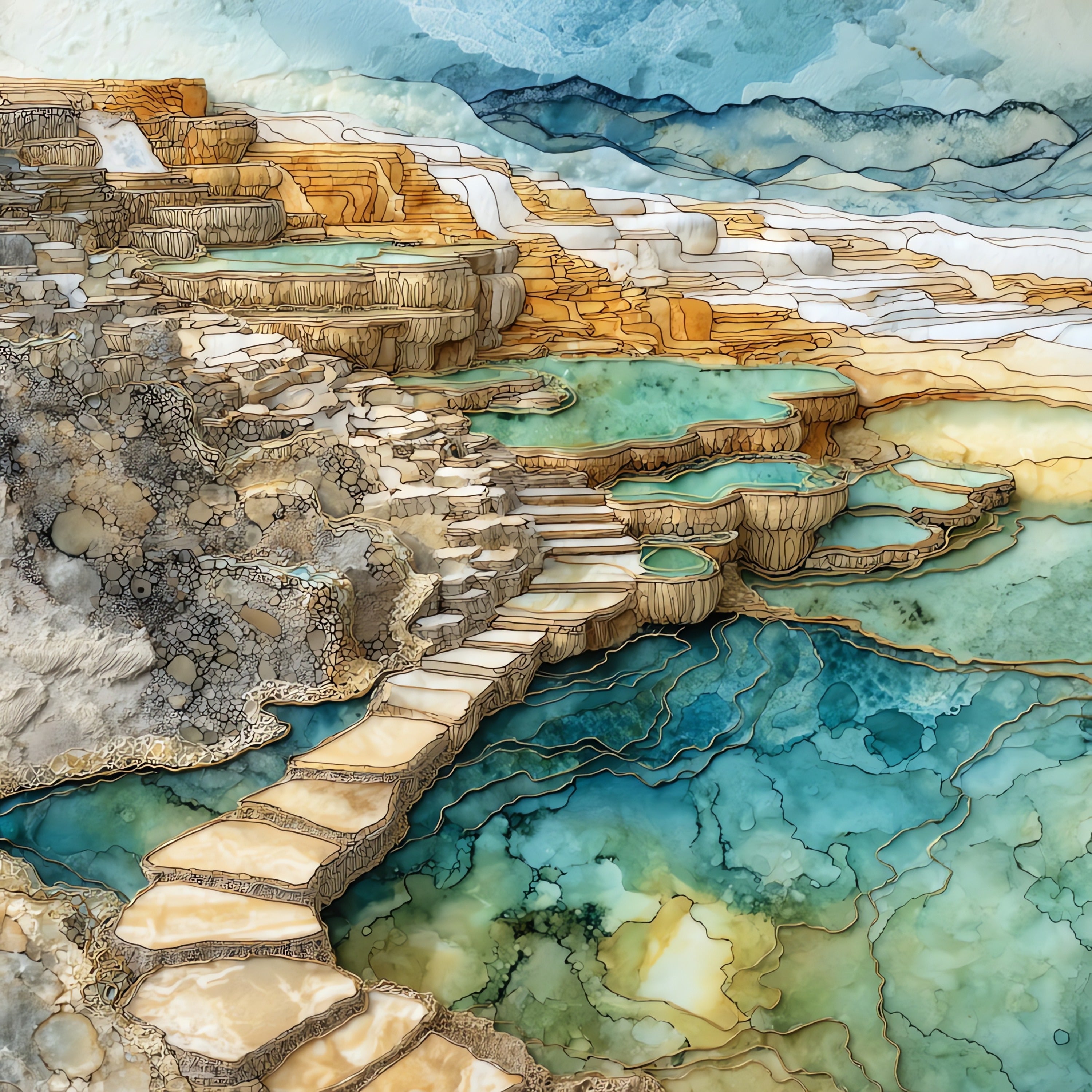 Minerva Terrace — ceramic art tile