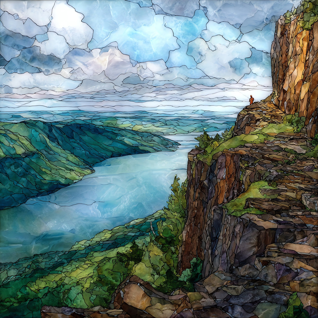 the Mount Pisgah summit — ceramic art tile