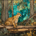 Bobcat — ceramic art tile