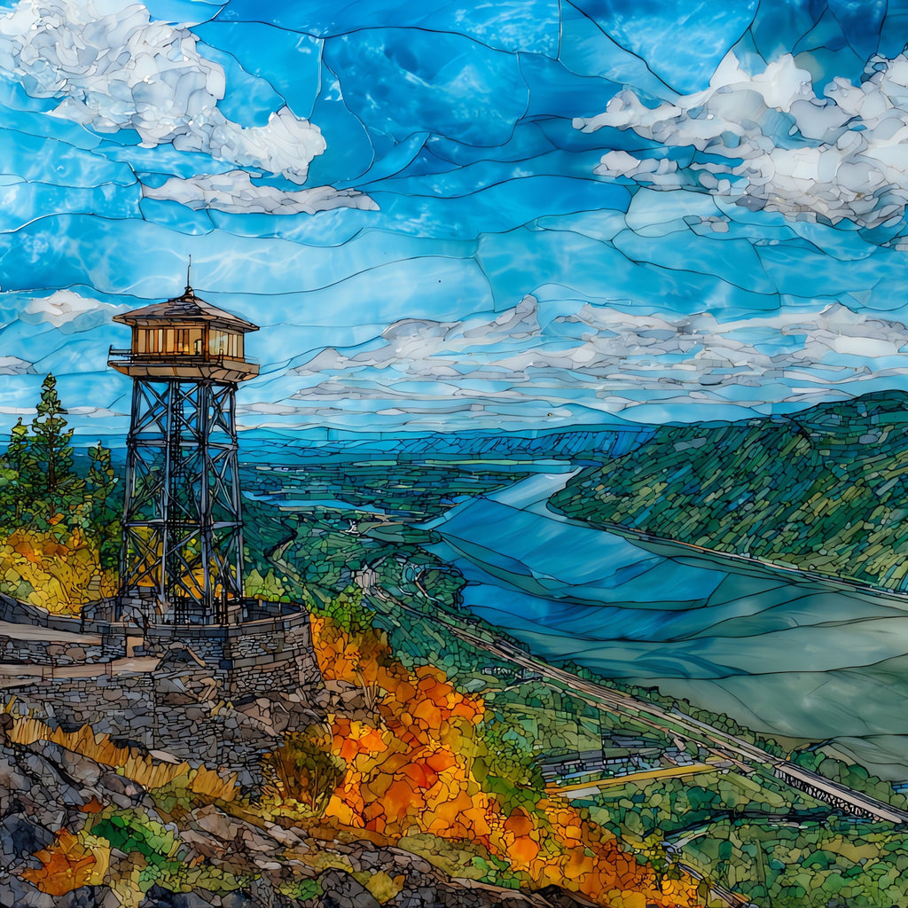 Mount Beacon Overlook — ceramic art tile