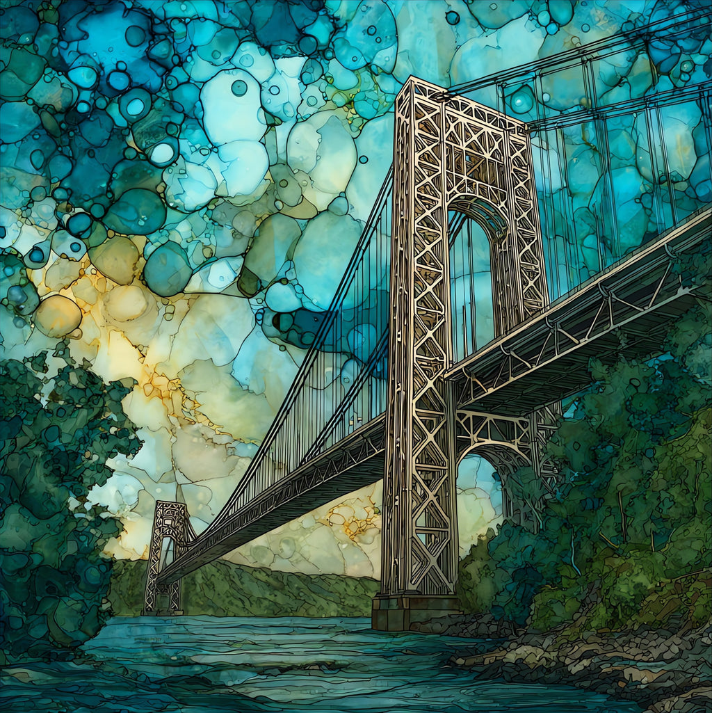the George Washington Bridge — ceramic art tile