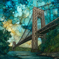 the George Washington Bridge — ceramic art tile