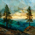the Pine Ridge escarpment — ceramic art tile