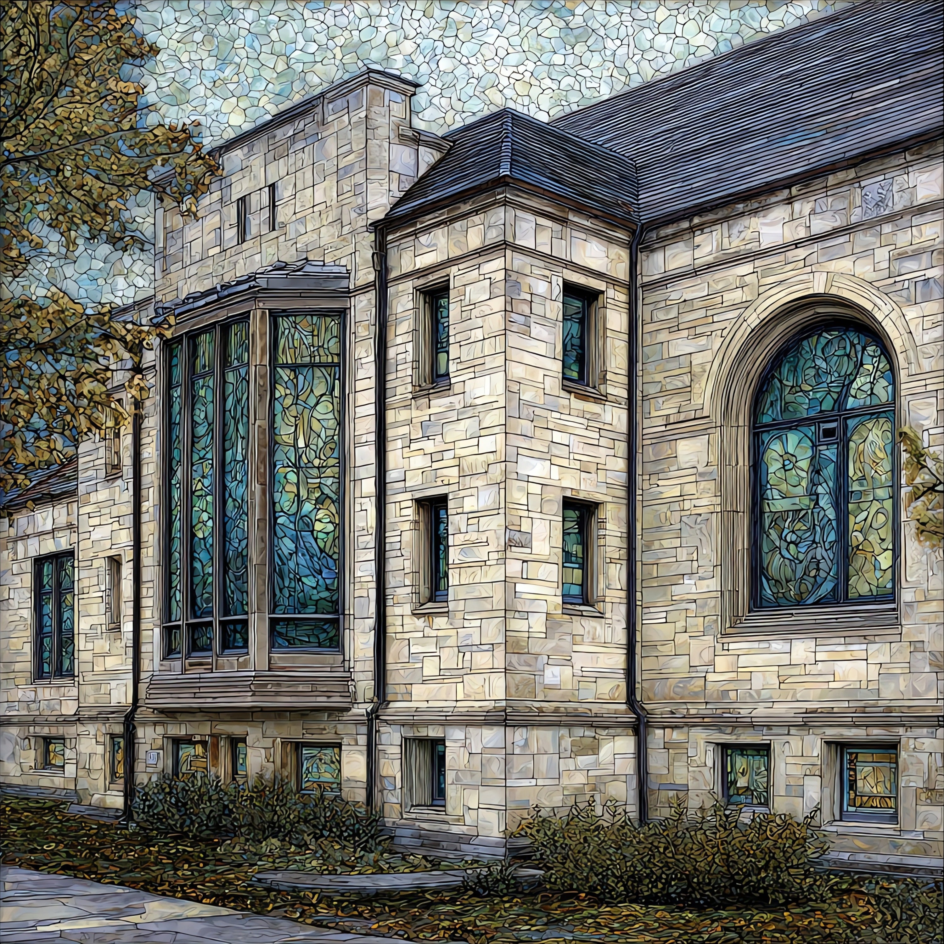 KU Watson Library — ceramic art tile