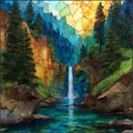 Pine Creek Falls in — ceramic art tile