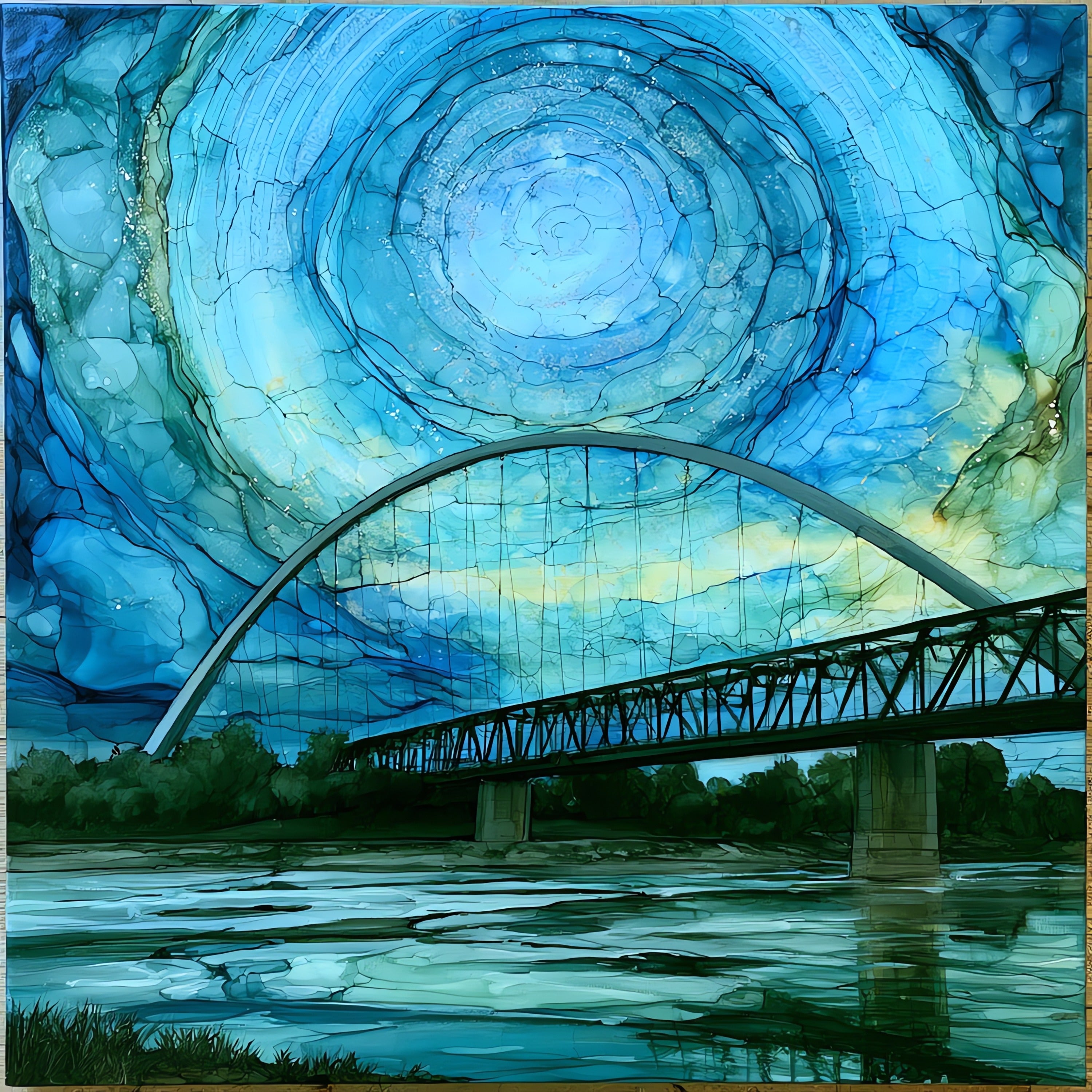 the Red River of — ceramic art tile
