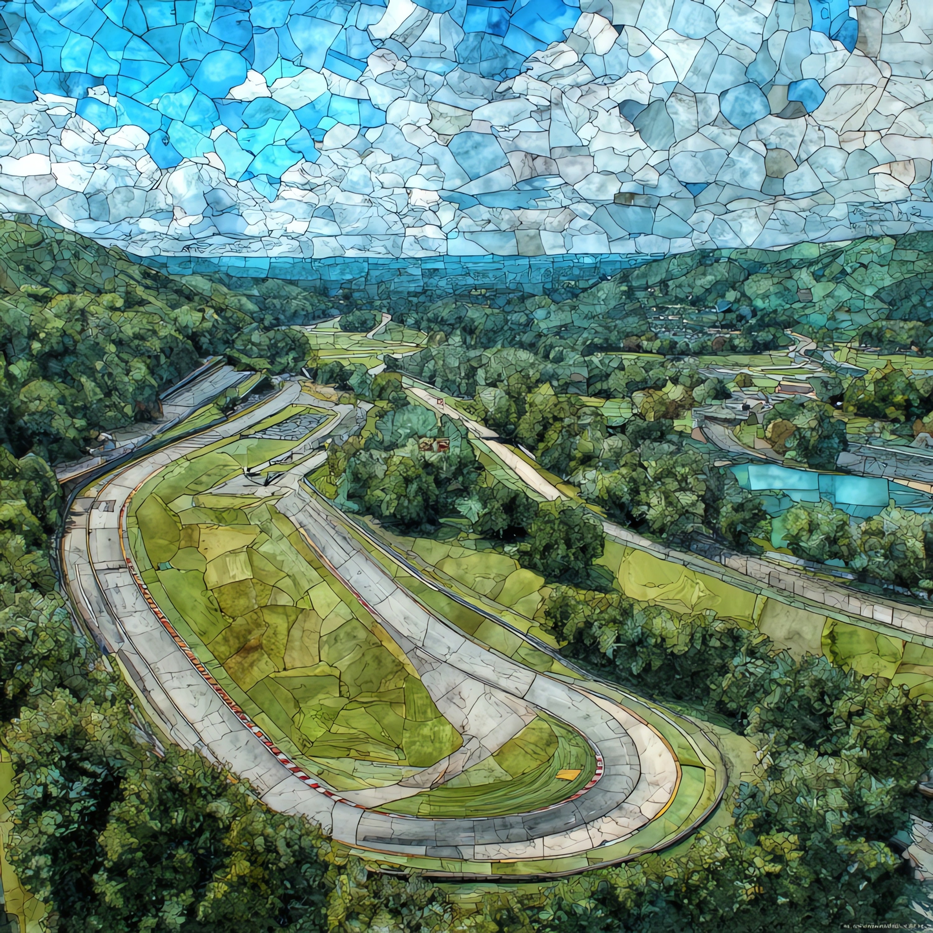 the Lime Rock Park — ceramic art tile