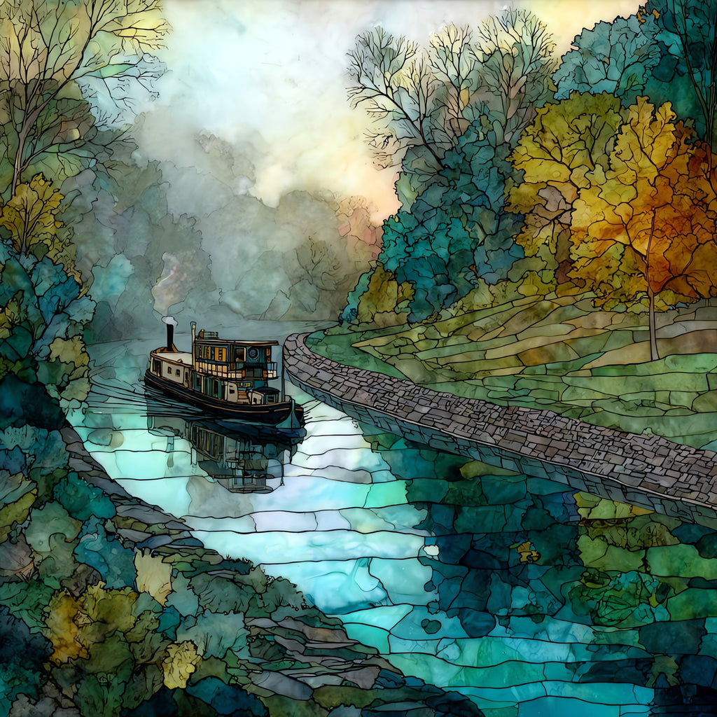 the Erie Canal Nine Mile Creek — ceramic art tile