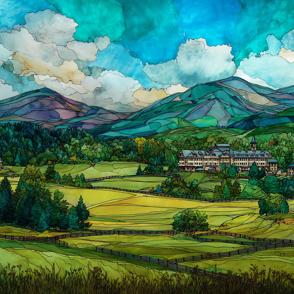 the Trapp Family Lodge on the high meadow — ceramic art tile