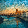 Triana neighborhood across the Guadalquivir — ceramic art tile