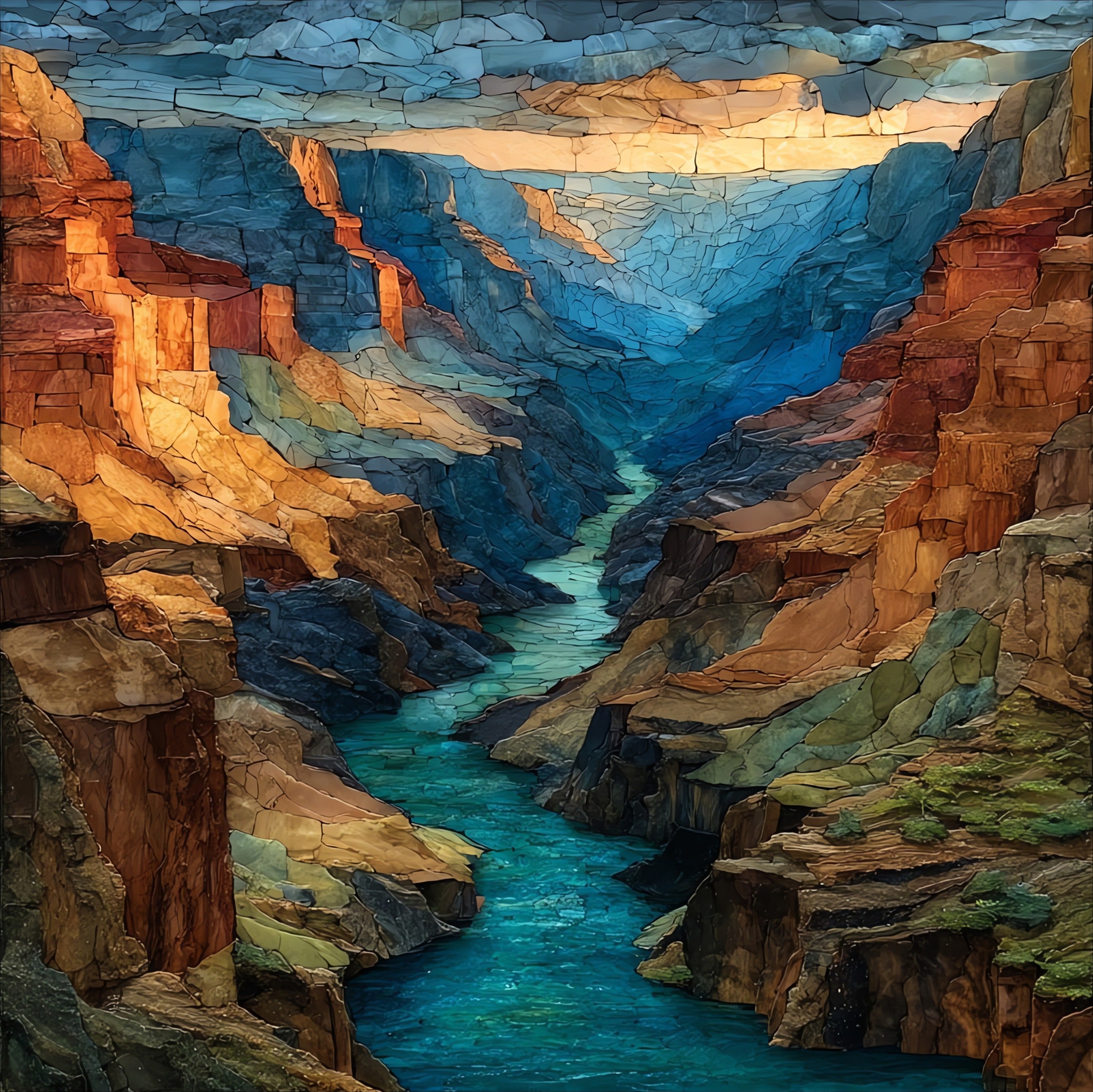 Grand Canyon Inner Gorge Schist and — ceramic art tile