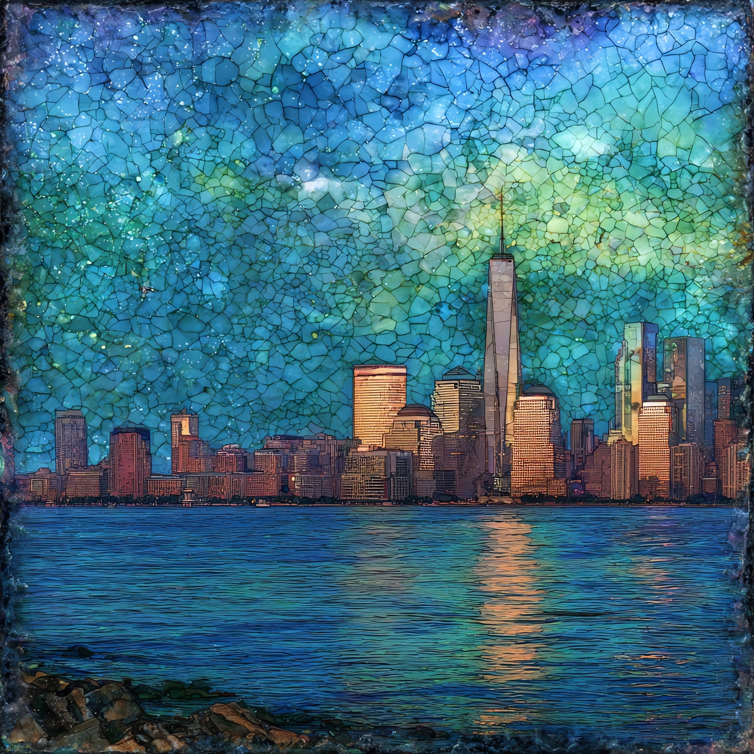 the Liberty State Park — ceramic art tile