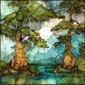 the Mississippi Delta cypress — ceramic art tile