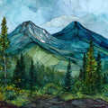 Cascade Mountain — ceramic art tile