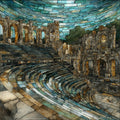 Merida Roman Theatre Amphitheatre — ceramic art tile