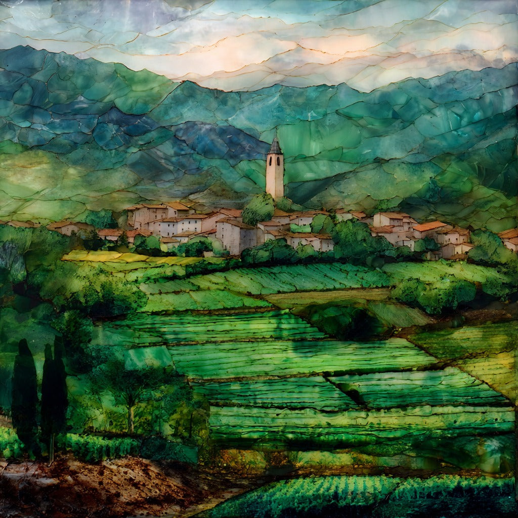 Vilafranca del Penedes Cava Country Vineyards — ceramic art tile