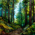 Pine Point Trail winding — ceramic art tile