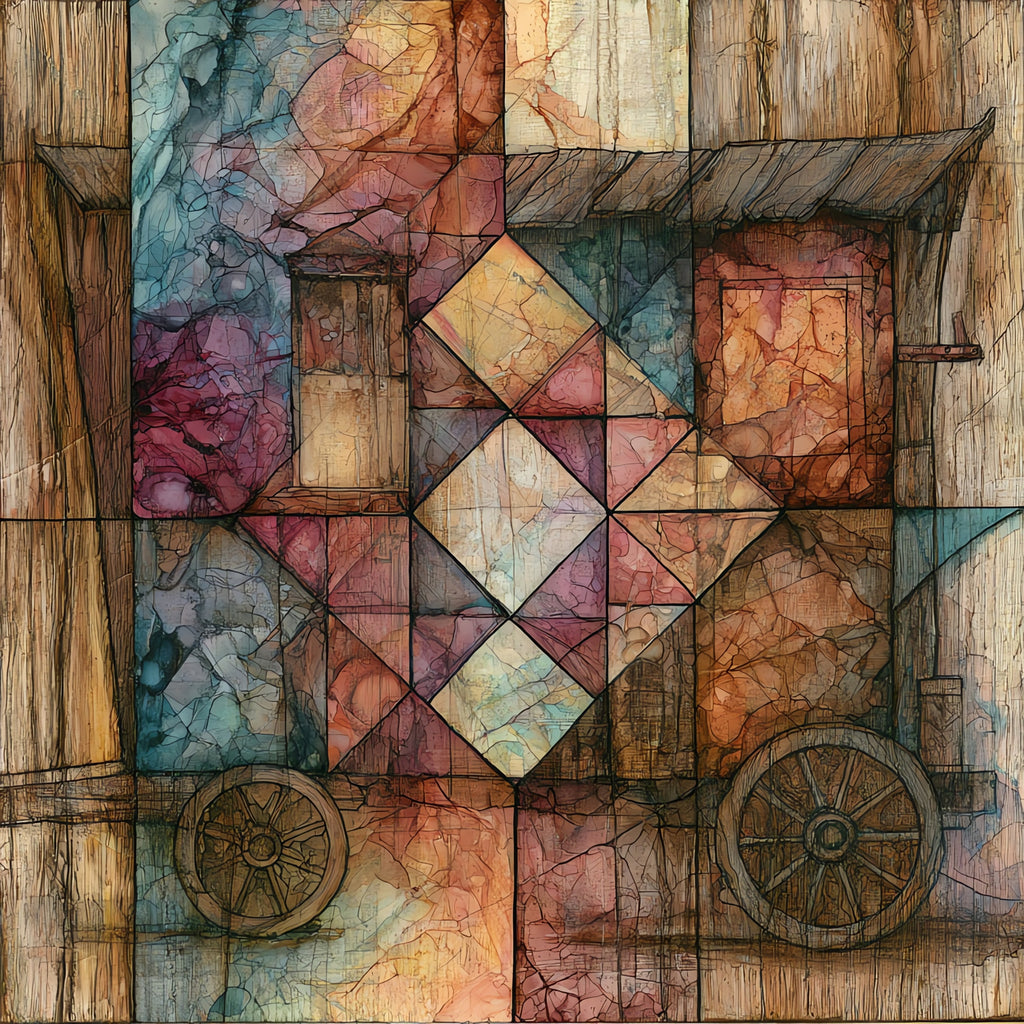 a Shipshewana flea market wagon — ceramic art tile