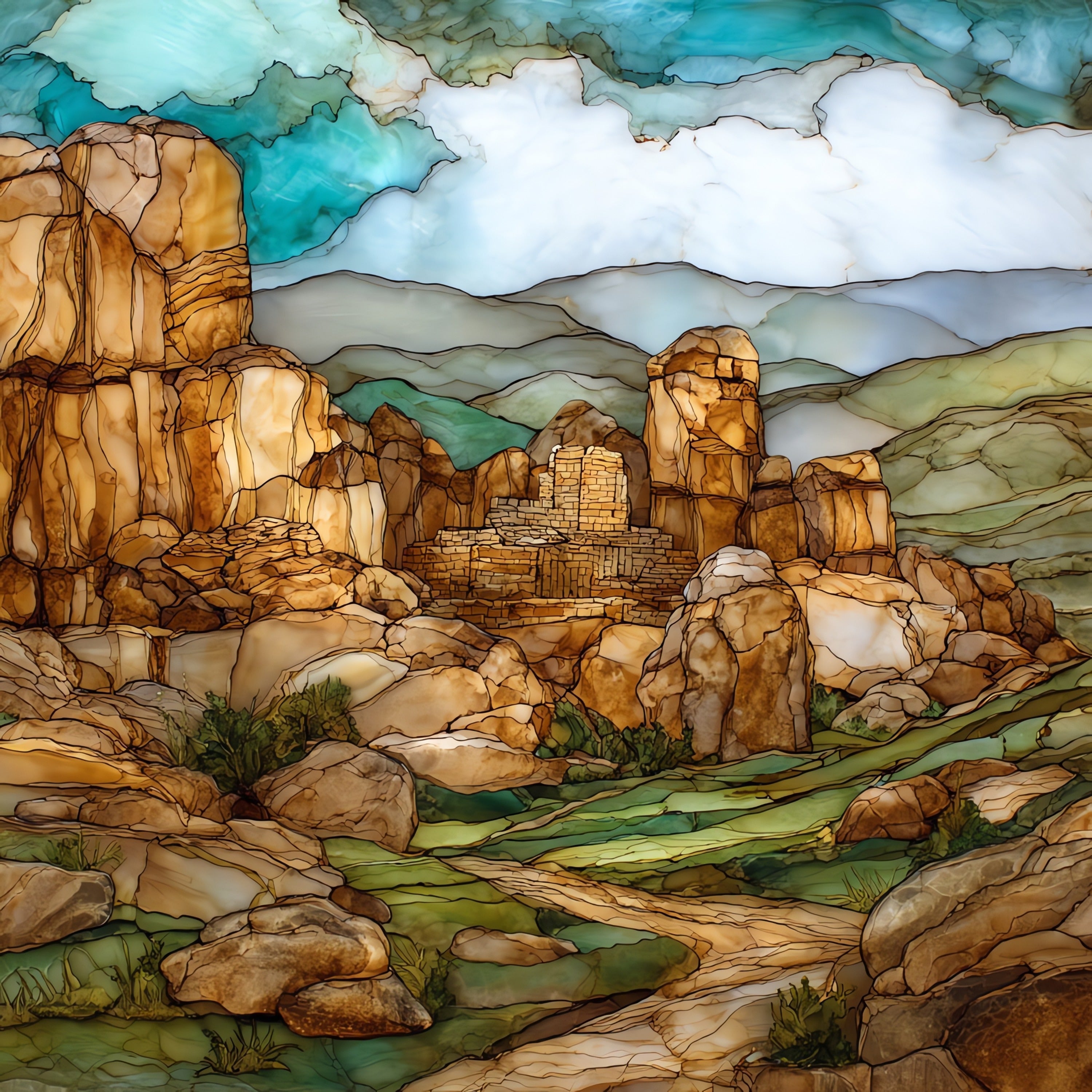City of Rocks State Park — ceramic art tile