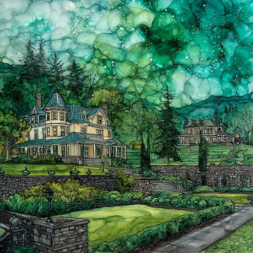 the Marsh-Billings-Rockefeller mansion — ceramic art tile